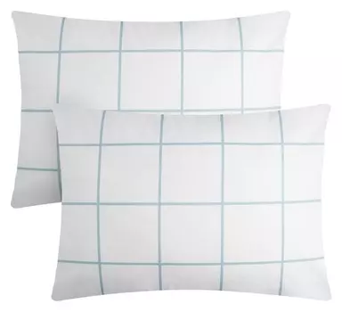 Комплект наволочек этель "Голубая клетка", 50х70 см - 2 шт, 100% хлопок