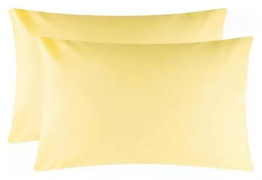 Комплект наволочек "Этель", 50х70 см - 2 шт, желтый, 100% хлопок, бязь