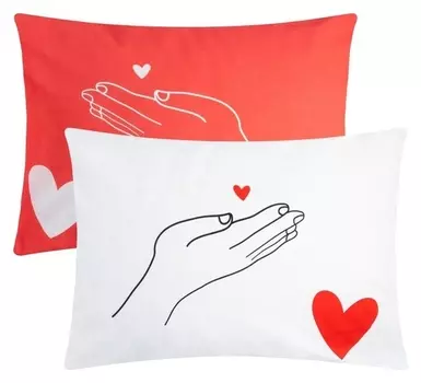 Комплект наволочек "Этель" Hand 50х70 см - 2 шт, 100% хлопок, бязь