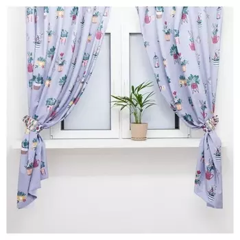 Комплект штор для кухни с подхватами этель "Hygge" 145х180см-2 шт.,100% п/э