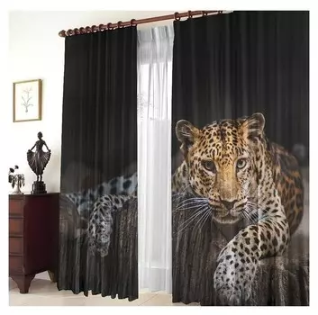 Комплект штор хищник 150х270 +/- 3см 2шт, габардин, п/э