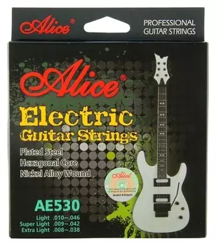 Комплект струн электрогитары Alice Ae530l 532 Light