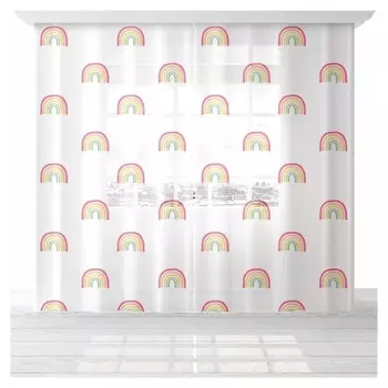 Комплект тюлей "Этель" радуга, 145*260 см-2 шт, 100% п/э