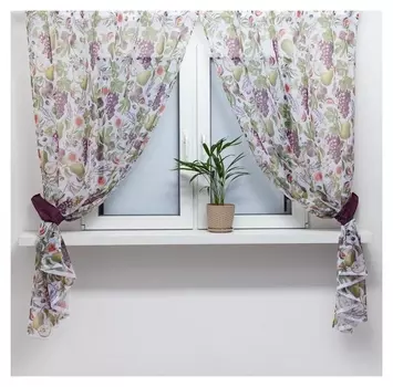 Комплект тюля этель "Фруктовый сад" 145х180см-2шт., 100% п/э