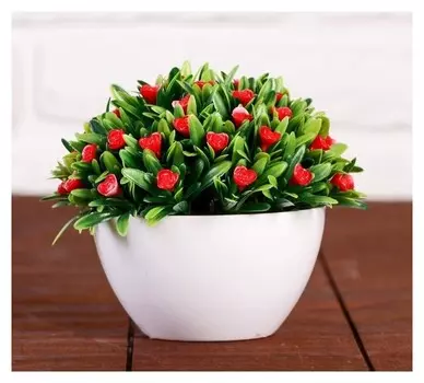 Композиция в горшке "С розочками"