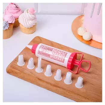 Кондитерский шприц «Создавай», с насадками 6 шт.