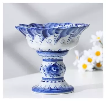 Конфетница "Настя", 16,5х19 см, гжель