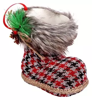 Конфетница «Сапожок», с еловой веточкой