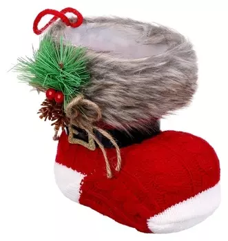 Конфетница «Сапожок», с поясом, цвет красный