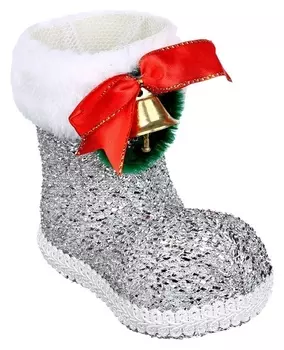 Конфетница «Сапожок», серебристый