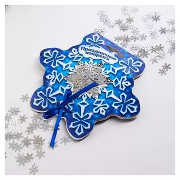 Конфетти «Снежинка» снежинки и кругляши цветные