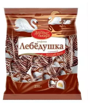 Конфеты лебедушка с начинкой мягкий ирис 250г