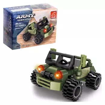 Конструктор армия «Штурмовой джип», 36 деталей