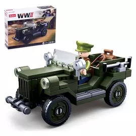 Конструктор армия «Военный джип», 112 деталей