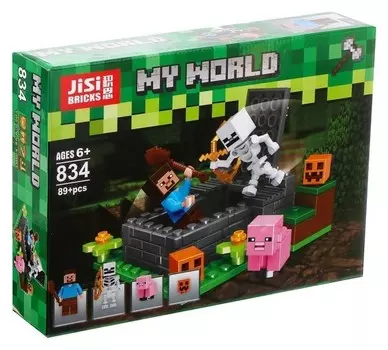 Конструктор блочный «Мой мир», 89 деталей