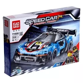 Конструктор блочный «Спорткар», 314 деталей