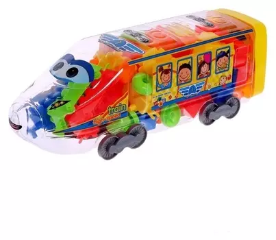 Конструктор блочный в футляре «Поезд»