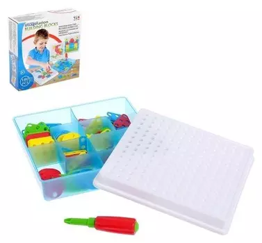 Конструктор Болтовая мозаика Фантазии 180 деталей