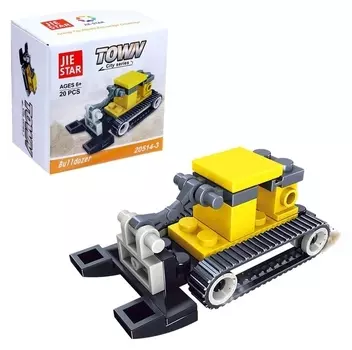 Конструктор «Бульдозер», 20 деталей