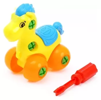 Конструктор для малышей «Лошадка», 15 деталей