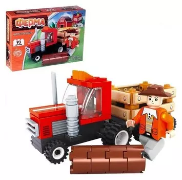 Конструктор ферма «Лесозаготовочный грузовик», 93 детали