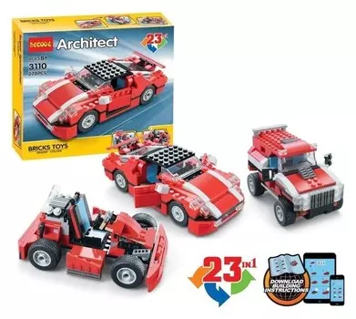 Конструктор Гоночный транспорт 278 деталей