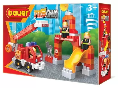 Конструктор-игра Пожарная машина и тренировочная площадка
