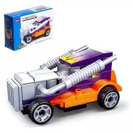 Конструктор инерционный механо «Тачки», 48 деталей цвет сиреневый