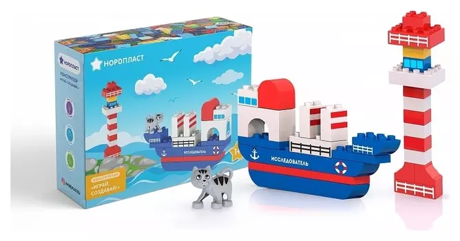 Конструктор Исследовательское судно и маяк