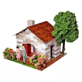 Конструктор из кирпичиков «Домик», 130 деталей