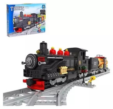 Конструктор «Классический паровоз», 586 деталей