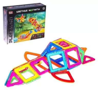 Конструктор магнитный «Цветные магниты», 40 деталей