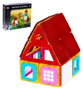 Конструктор магнитный «Цветные магниты», 50 деталей