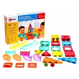 Конструктор магнитный «Парк развлечений», 43 детали, с шариками