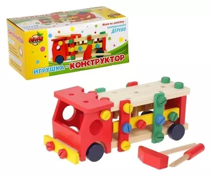 Конструктор Машинка с отверткой и молотком