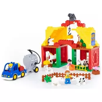 Конструктор "Макси. весёлая ферма", 65 элементов