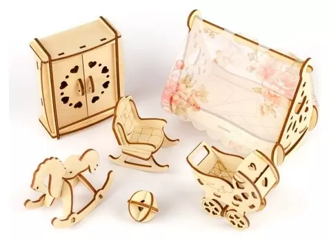 Конструктор мебель для кукол «Детская. сердечки»