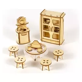 Конструктор мебель для кукол «Кухня-столовая»