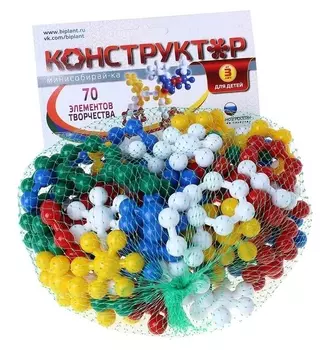Конструктор мини Собирай-ка №1 70 деталей