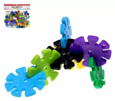 Конструктор обучающий «Круглые снежинки», 198 деталей