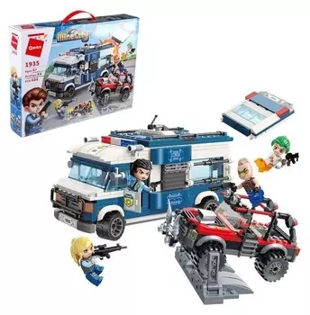 Конструктор патруль «Полицейская погоня», 4 минифигуры и 608 деталей