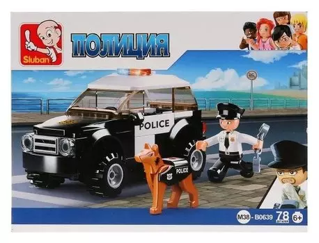 Конструктор "Полицейская машина" (78 деталей)