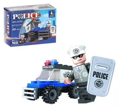 Конструктор Полицейский джип 33 детали