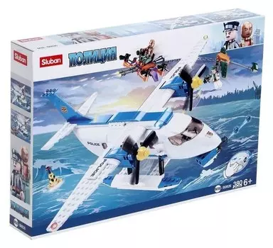 Конструктор полиция «Гидроплан», 380 деталей