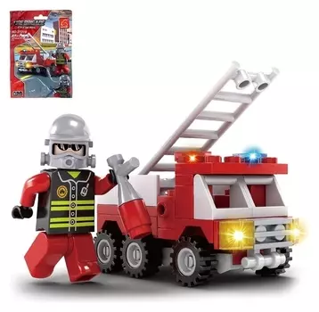 Конструктор Пожарная машина 63 детали