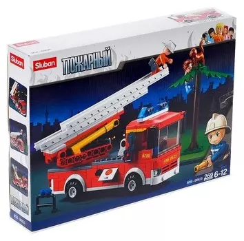Конструктор Пожарная машина с лестницей 269 деталей от 6 до 12 лет