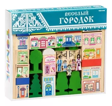 Конструктор Веселый городок 56 деталей