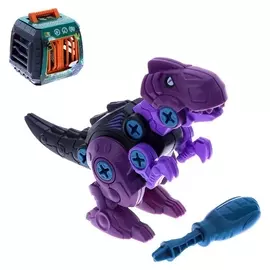 Конструктор винтовой «Динозавр», в клетке, цвет фиолетовый