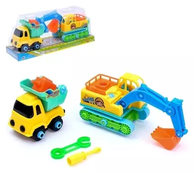 Конструктор винтовой «Экскаватор с грузовиком»