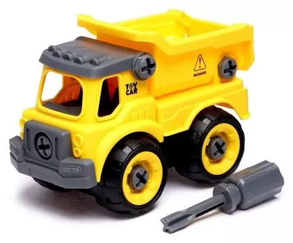 Конструктор винтовой «Самосвал», с отвёрткой, 22 детали